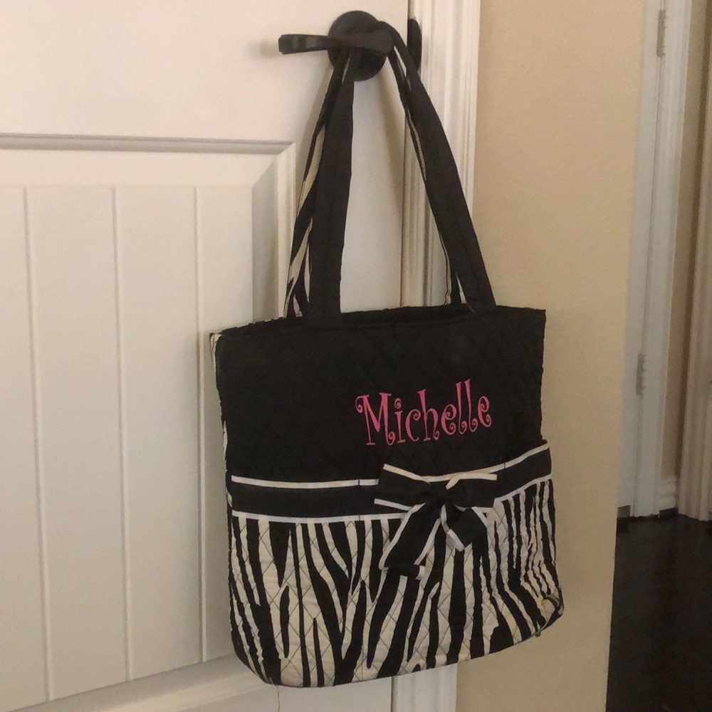 Zebra Print Quilted Bag